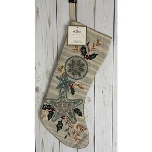 Coastal Collection Nautical‎ Bead Starfish Xmas Stocking 1841